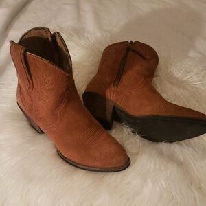 Ariat Brown Western Ankle Booties